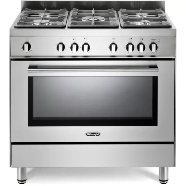 DeLonghi DSR 916-GS 90cm Gas Range Cooker - Stainless Steel