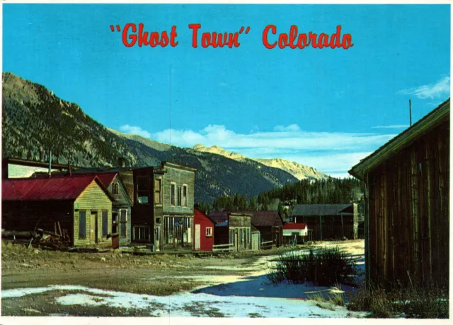 Vintage Continental Size Postcard Street Scene "Ghost Town" Colorado