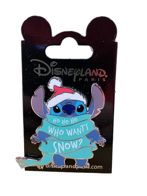 Disney Pin Stitch Santa Christmas Disneyland Paris Ho Ho Ho scarf
