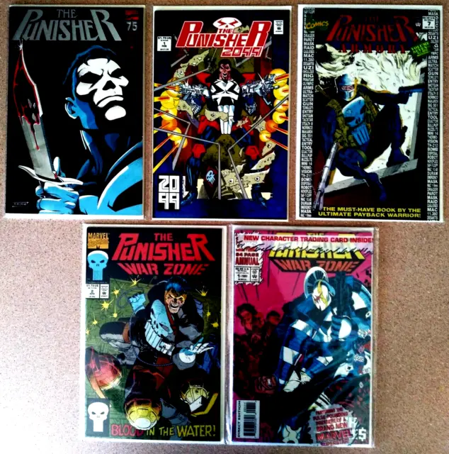 Punisher    1990s  Marvel  7 Comic Lot    High Grade    War Zone Original Sin