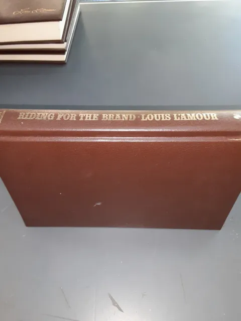 1987 cowboy WESTERN Louis L'Amour Collection LEATHERETTE ed RIDING FOR THE BRAND