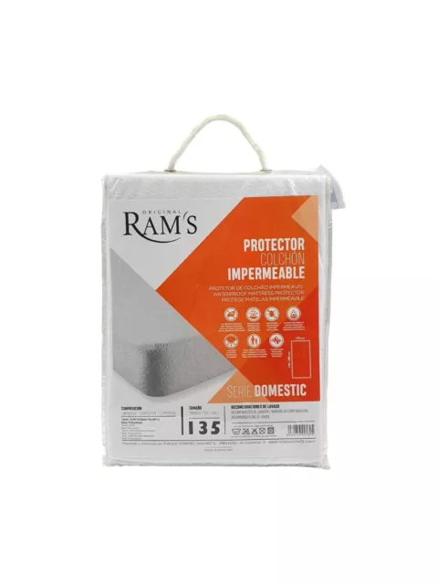 Protector de Colchón Impermeable Transpirable 135x190/200cm Ram´s original 