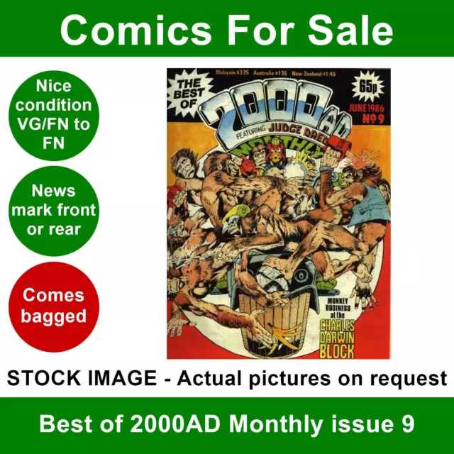 Best of 2000AD Monthly #9 comic - Nice VG/FN - Judge Dredd - 1986