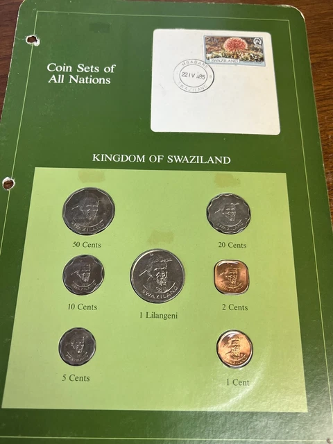 SWAZILAND "Coins Sets of All Nations" Swazi Kingdom 7-Coin UNC Type Set