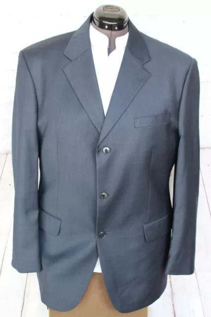 Jones New York Sport Coat Blazer Jacket Men's 44R Blue Wool 