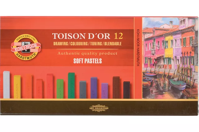 Koh-I-Noor Toison Dor 8582 Artists Soft Square Pastels Set of 12