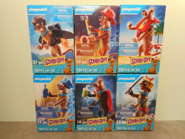 Lot Playmobil Scooby Doo - 70711 70712 70713 70714 70715 70716 - Boîtes NEUVES