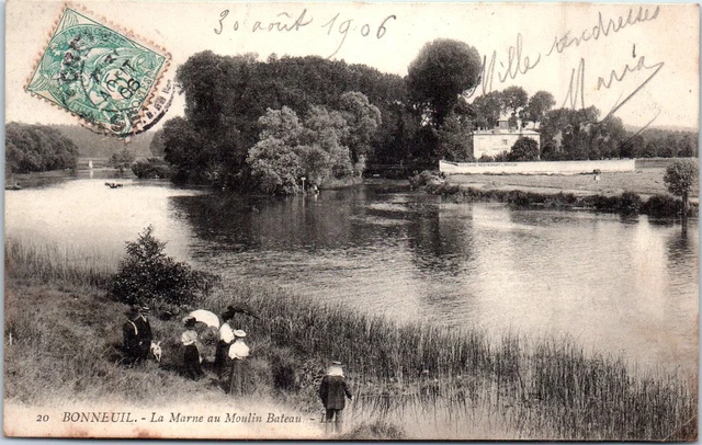 94 BONNEUIL - la Marne au moulin bateau