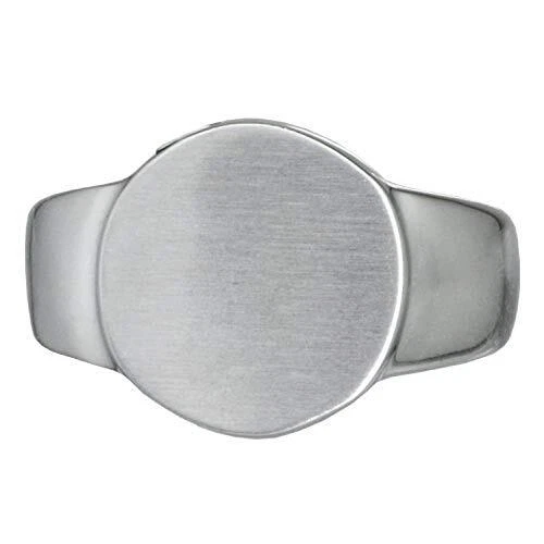 Memorial Gallery SR209B Premium Stainless Steel Round Ring Cremation Pet Jewe...