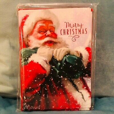 NEW Christmas Cards Santa10 Cards With Envelopes Navidad, XMAS, Holiday Greeting