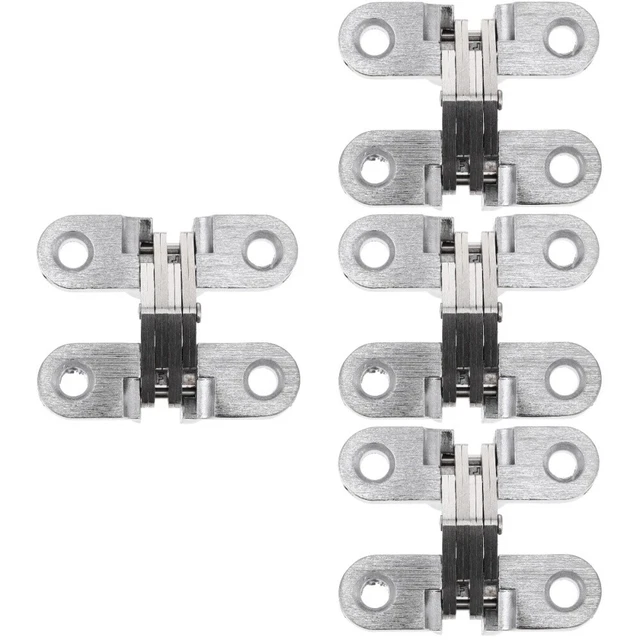 Cerniere Per Porte In Lega Di Zinco - 4 Pezzi Nero 40x40 Mm, Per Porte Armadio E Mobili - Foto 2