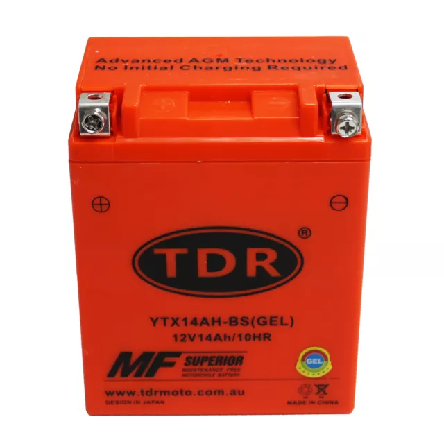 YB14A-A2/YTX14AH-BS 12V ATV/UTV Battery for Honda Suzuki Polaris Kawasaki Yamaha 2