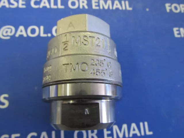 Spirax Sarco 1/2" MST21 Thermostatic Steam Trap, SS 1251790 New Unused Surplus