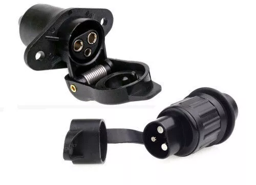 Anhänger Traktor Stecker Steckdose 3-polig nach DIN 72575 + DIN 9680 6-24 Volt D