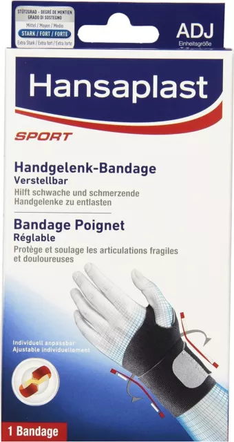 Hansaplast Sport Handgelenk Bandage verstellbar entlastet optimaler Komfort