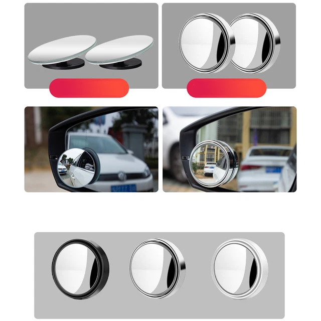 Hot Two [bezel Silver Small Round Mirror] Car High-definition Rear-view Small Ro