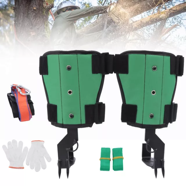 2 Gears Tree Climbing Spike Set Safety Belt Adjustable Rope Lanyard Rescue Belt