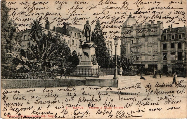 CPA Nancy-Statue & Place Thiers (187209)