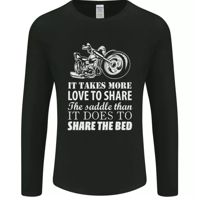 T-shirt a maniche lunghe Share the Saddle moto biker da uomo