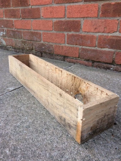 pot de fleurs, plateau bois rustique x2 51cm long
