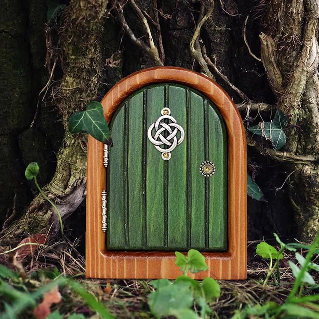 Operitacx Miniatur-Feentüren Aus Holz – 10 Stück, Unlackiert | Für Feengarten, Deko & Basteln | 9,9 X 6,3 Cm