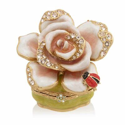 Jay Strongwater Diana Rose Decorative Box #Sdh7399-258 Brand Nib Small Save$ F/S