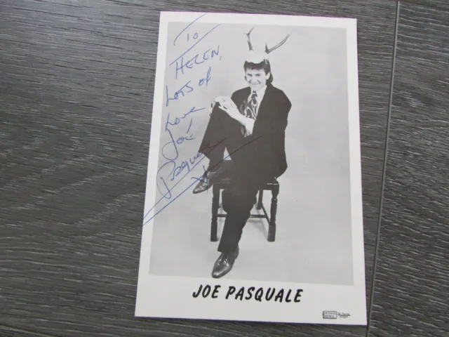 Joe Pasquale Comedian TV Presenter Early Original Hand Signed Promotional Photo