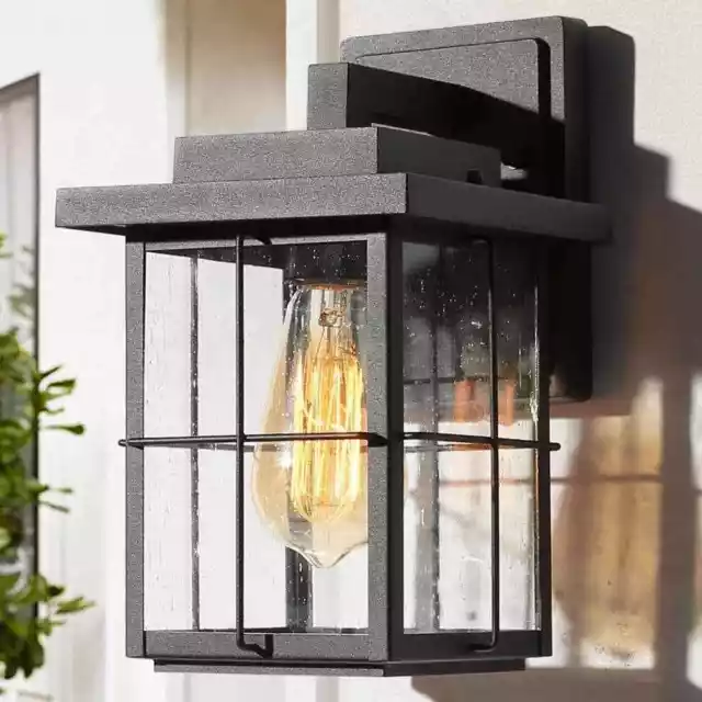 LNC Farmhouse Outdoor Wall Light Modern Black Sconce