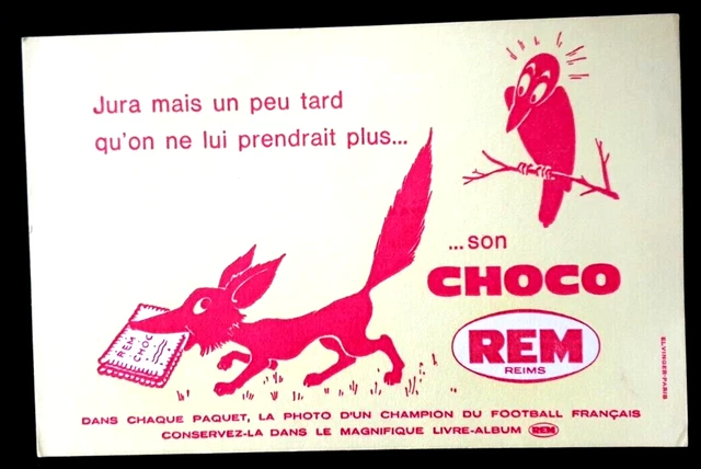 Ancien BUVARD Publicitaire Choco REM Reims Biscuit Collection