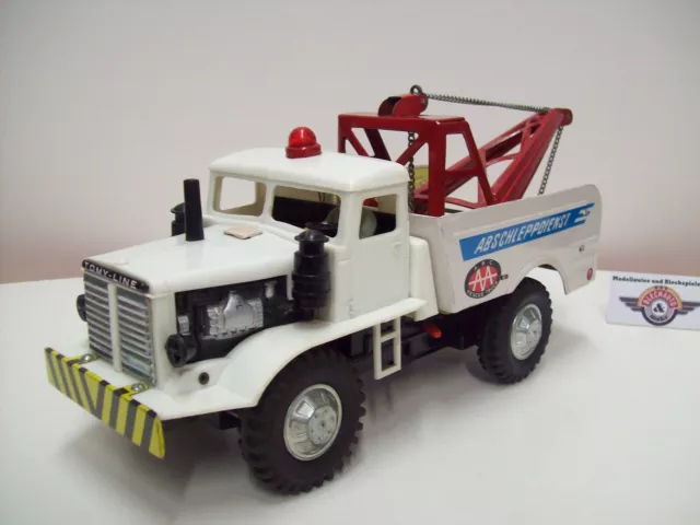 Wrecker Service "ABC Recue Truck", 60s, white, battery operated, Tomy Toy(Japan)