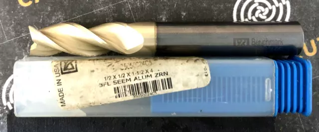 35050024C5 - Benchmark/Gws Endmill - Carbide - 1/2"X1/2"X1 1/2"X4" -Zern Coating