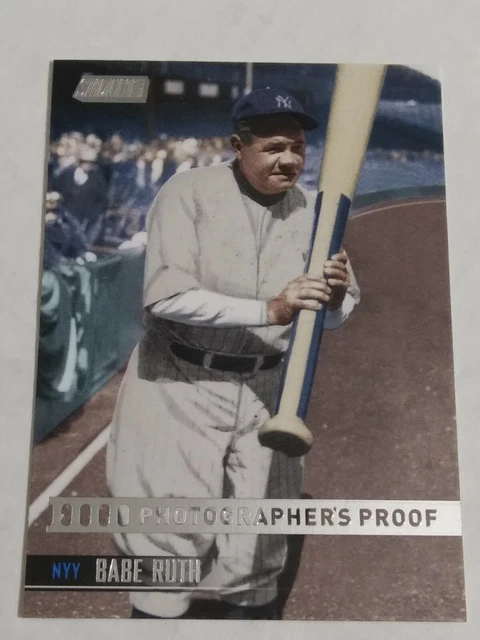 Babe Ruth Rookie Card Topps BABE RUTH 2021 Topps Stadium Club épreuve de photographe SP Yankees EUR ...