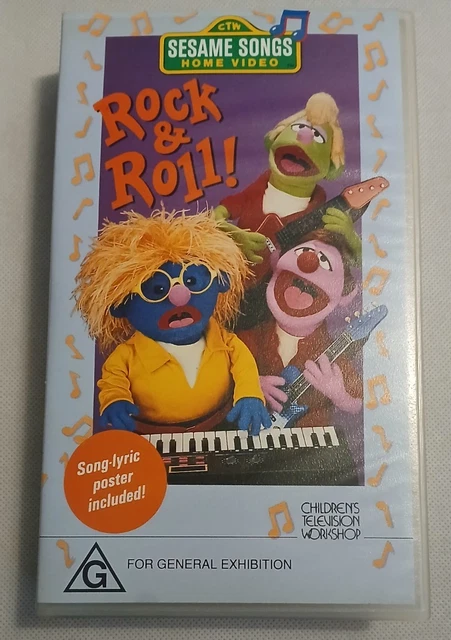 SESAME STREET ROCK &Roll songs VHS tape with Poster preowned $6.50 ...