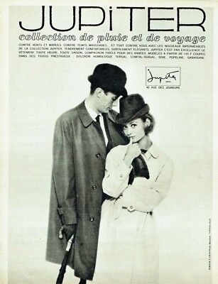 Publicité Advertising 1964 JUPITER collection de pluie imperméable pret à porter 