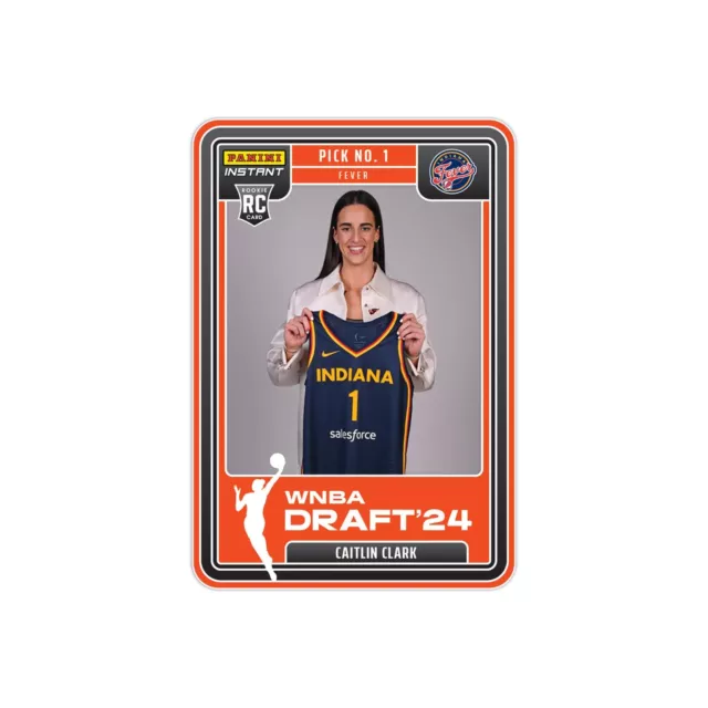 PANINI WNBA 2024 Caitlin Clark Indiana Fever Draft 1 Rookie Card £75.