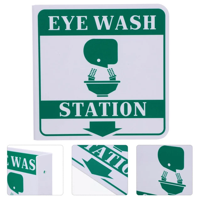 EMERGENCY SIGN EYE Wash Station Label Safety Notice Board First Aid EUR