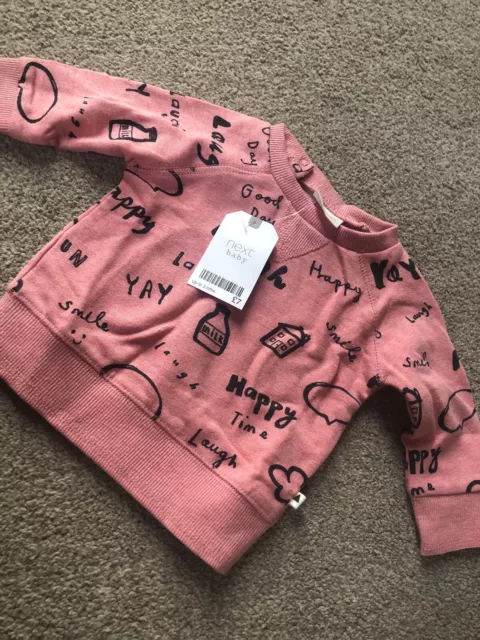 Sweat-shirt pull imprimé bébé filles style scandi jusqu'à 3 mois