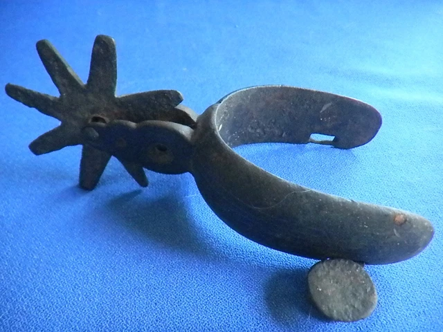 Antique Western Mexican Cowboy 8 Rowel Single SPUR paperweight doorstop