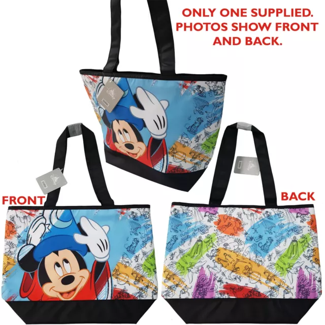 Disney Store Ink & Paint Tote Shoulder Bag Large Shopper Mickey Mouse Fantasia