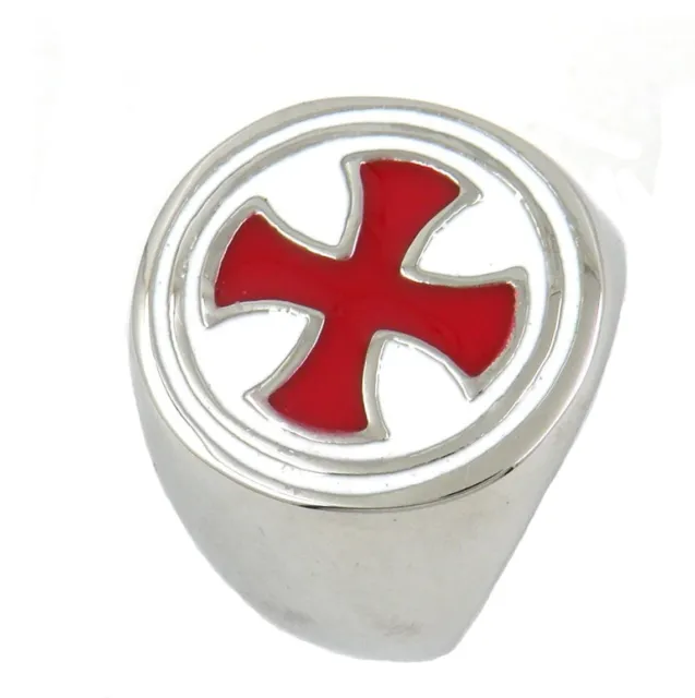 Stainless Steel Crusaders Cross Ring