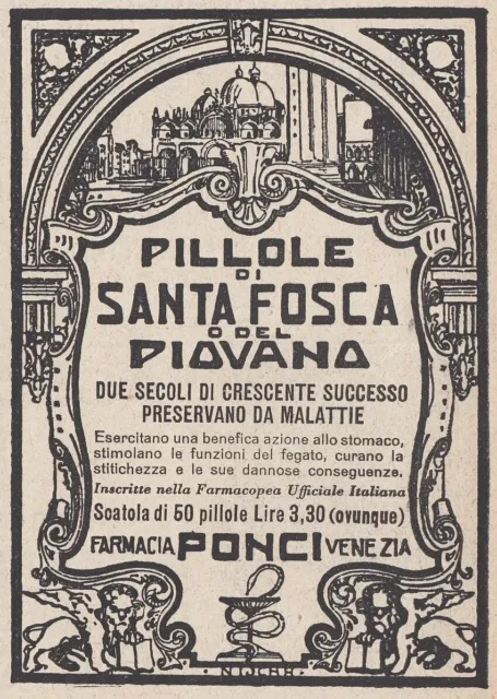 Z2558 Pillole del Piovana - Vintage advertising - 1930 old advertising