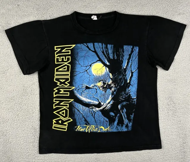 Y2K Iron Maiden Fear Of The Dark T-Shirt Band Concert Tour Size S