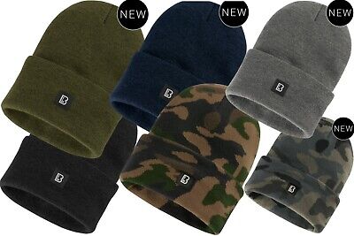 Brandit Brandit Uomo Inverno Berretto Cappello Donna Lavorato a Maglia Army Costola Tarn 