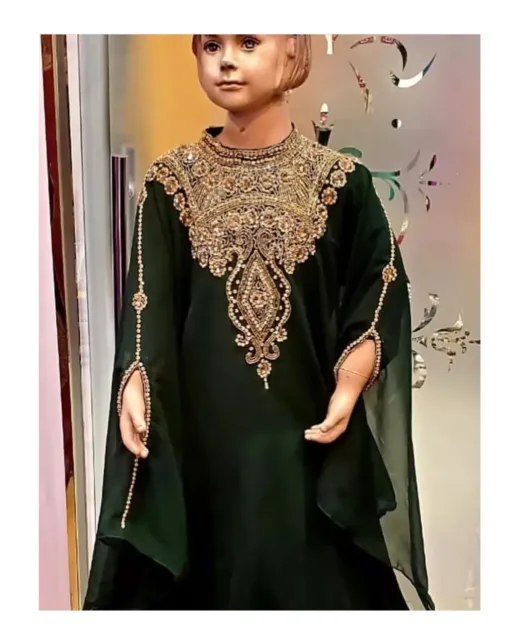 Sale Dubai Girls Dress Kids Abaya Moroccan caftan kids jilbab kids Jellabiya 109