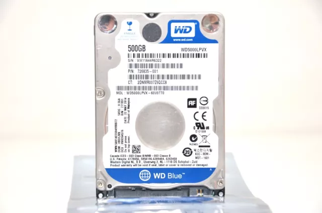 Disque Dur HDD WESTERN DIGITAL Blue WD5000LPVX 500GB/2.5"/SATA/8Mo/5400tr