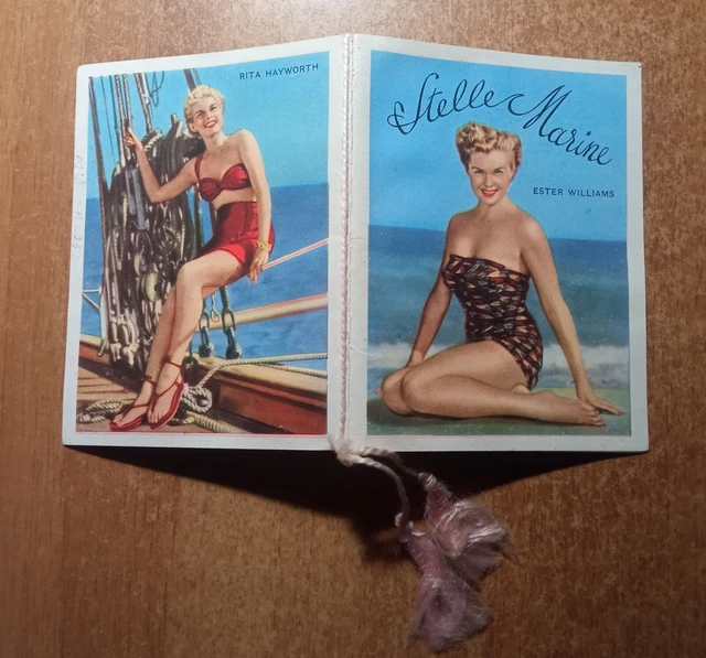 Calendarietto STELLE MARINE 1955 Rita Hayworth Jane Russell