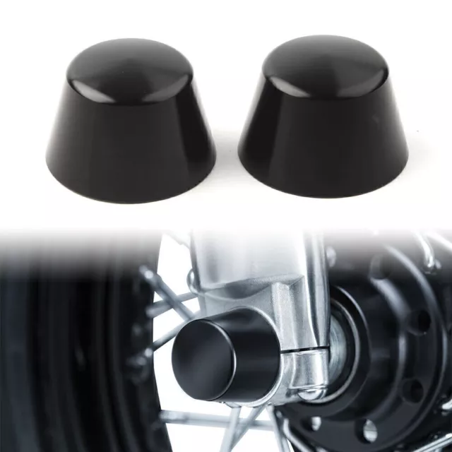 For Harley Sportster Dyna Road Glide King FLSTC Front Axle Cap Nut Covers Black