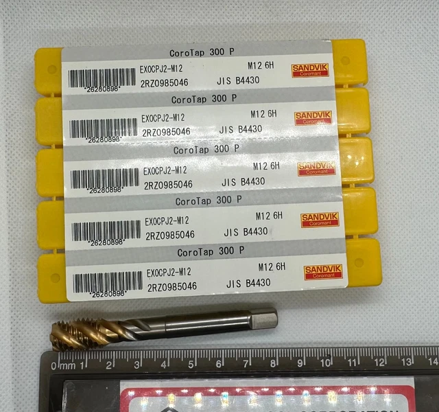 SANDVIK  Coro Power Tap 300P EX0CPJ2-M12 TIN Coating M12