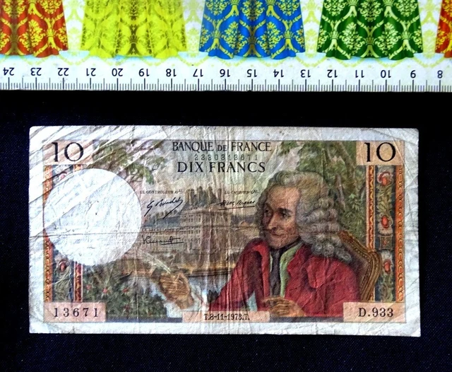 Billet De 10 Francs Voltaire 1973 - État SUP+, F.62/62, Collection Français