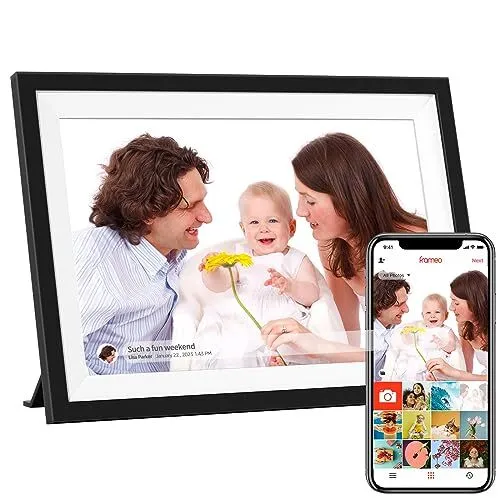 FRAMEO 10.1 Inch WiFi Digital Picture Frame, IPS Touch Screen Smart Cloud